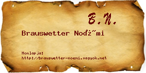 Brauswetter Noémi névjegykártya