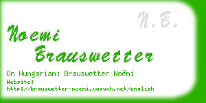 noemi brauswetter business card